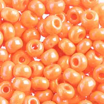 Czech - 32/0 Seed bead - Opaque Orange Rainbow (250g)