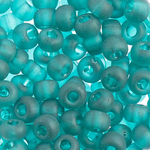 Czech - 32/0 Seed bead - Transparent Teal Matte (250g)