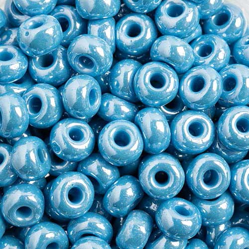 Czech - 32/0 Seed bead - Opaque Blue/sfinx (250g)