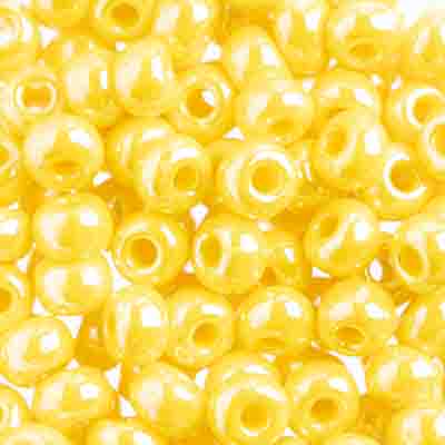 Czech - 32/0 Seed bead - Opaque Yellow/sfinx (250g)