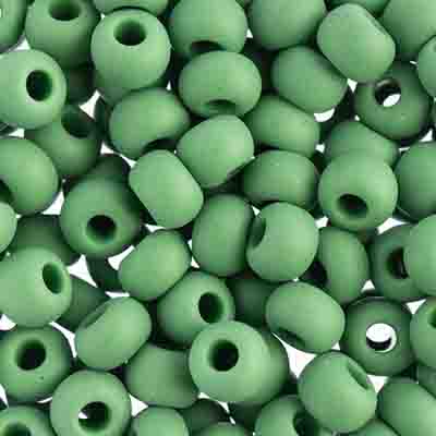 Czech - 32/0 Seed bead - Opaque Green Matte (250g)