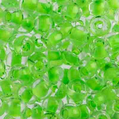 Czech - 32/0 Seed bead - Crystal Color Lined Neon Green (250g)