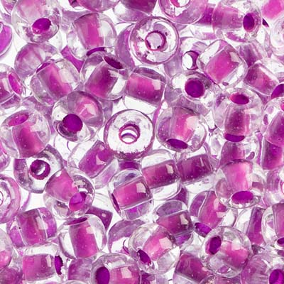 Czech - 32/0 Seed bead - Crystal Color Lined Neon Purple (250g)