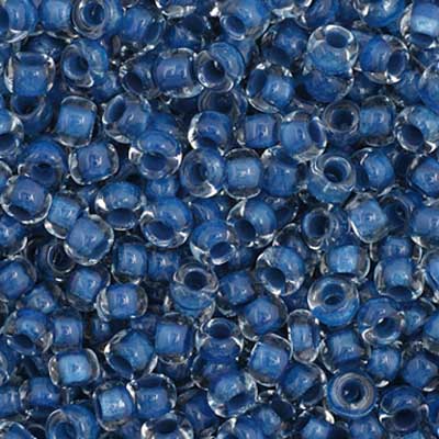 Czech Seed Beads - 11/0 - Color Lined Navy Blue (23g)