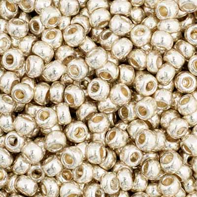 Czech Seed Beads - 11/0 - Metallic Silver (23g)