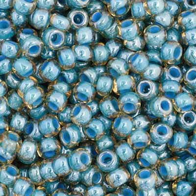 Czech - 11/0 Seed bead - Color Lined Light Blue (250g)