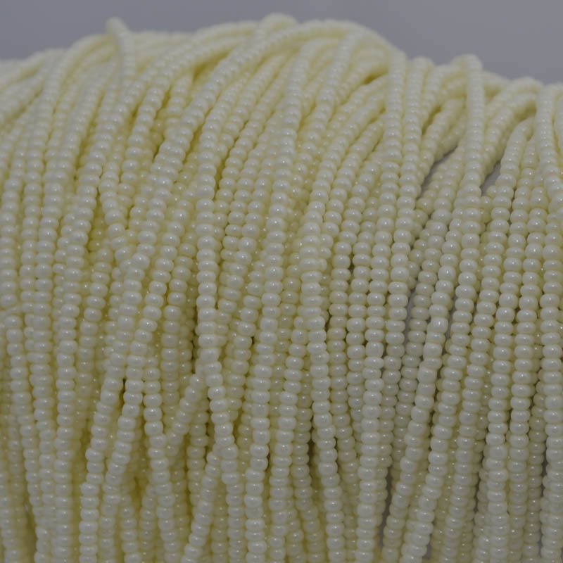 Czech Seed Beads - 11/0 - Opaque Cream (hank)