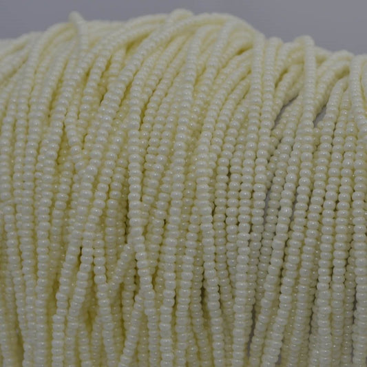 Czech Seed Beads - 11/0 - Opaque Cream (hank)