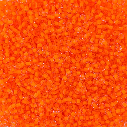 Czech - 11/0 Seed bead - Crystal Color Lined Neon Orange (250g)