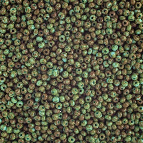 Czech - 11/0 Seed bead - Turquoise Travertine (250g)