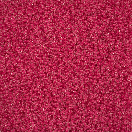 Czech Seed Beads - 11/0 - Crystal Color Lined Terra Intensive Rose (250g)
