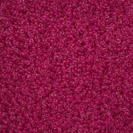 Czech Seed Beads - 11/0 - Crystal Color Lined Terra Intensive Pink (250g)