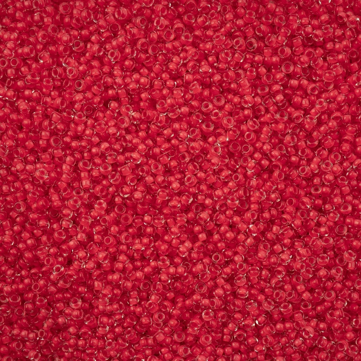 Czech Seed Beads - 11/0 - Crystal Color Lined Terra Intensive Red (250g)