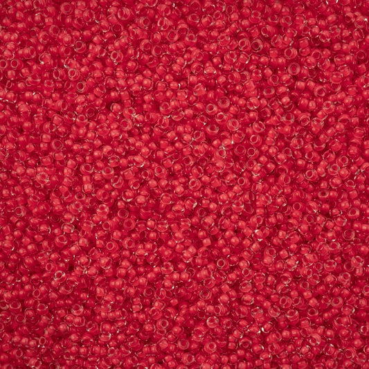 Czech Seed Beads - 11/0 - Crystal Color Lined Terra Intensive Red (250g)