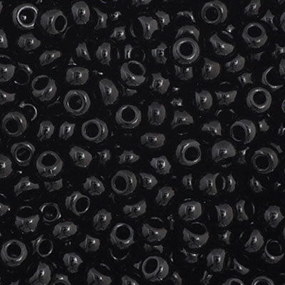Czech Seed Beads - 11/0 - Opaque Black (23g)