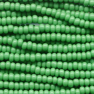 Czech Seed Beads - 11/0 - Opaque Light Green (hank)