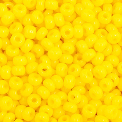 Czech Seed Beads - 11/0 - Opaque Lemon Yellow (23g)