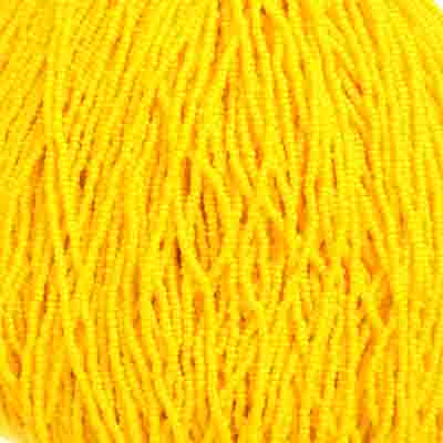 Czech - 11/0 Seed bead - Opaque Gold Yellow (500g Strung)