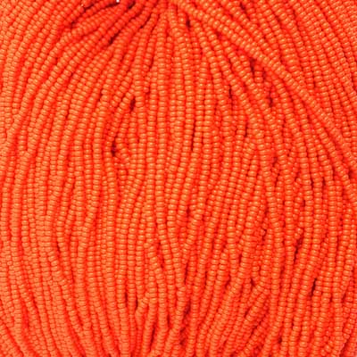 Czech Seed Beads - 11/0 - Opaque Orange (hank)
