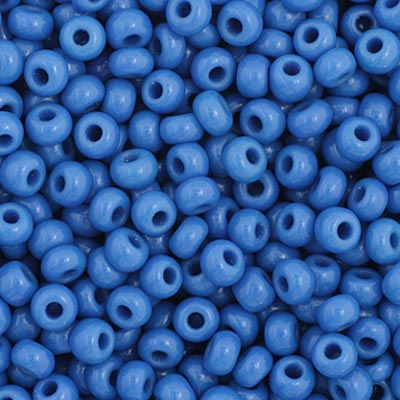 Czech Seed Beads - 11/0 - Opaque Medium Blue (23g)