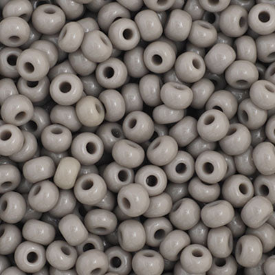 Czech Seed Beads - 11/0 - Opaque Grey (23g)