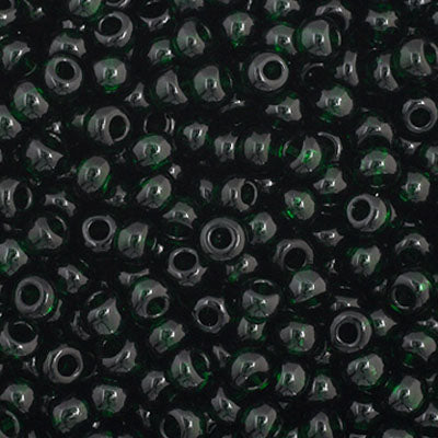 Czech Seed Beads - 11/0 - Transparent Dark Green (23g)
