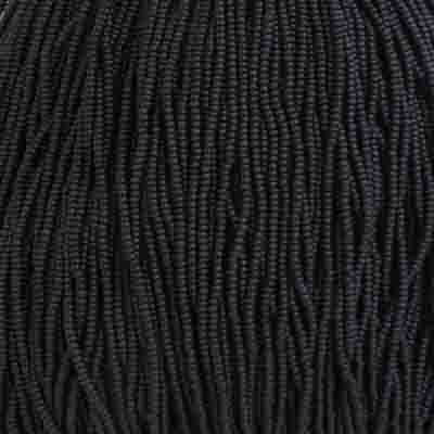 Czech Seed Beads - 11/0 - Matte Black (hank)