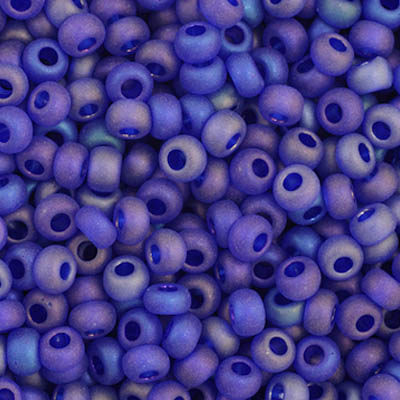 Czech - 11/0 Seed bead - Transparent Navy Blue AB Matte (250g)