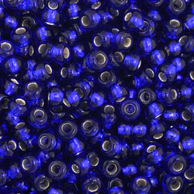 Czech Seed Beads - 11/0 - Silver Lined Royal Blue (23g)