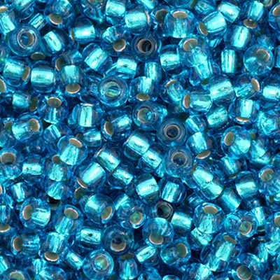 Czech - 11/0 Seed bead - Silver Lined Dark Aqua (250g)