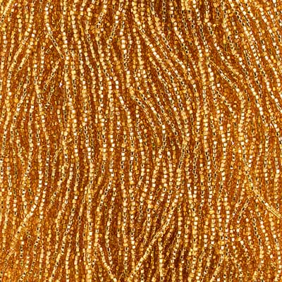Czech Seed Beads - 11/0 - Silver Lined Dark Gold (hank)