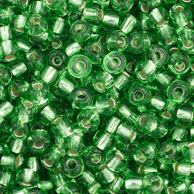 Czech - 11/0 Seed bead - Silver Lined Lime Green (250g)