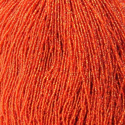 Czech - 11/0 Seed bead - Silver Lined Orange square hole (500g Strung)