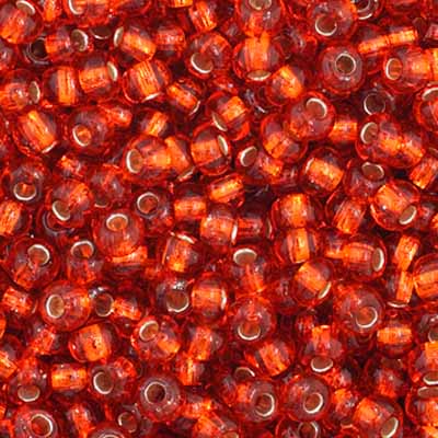 Czech - 11/0 Seed bead - Silver Lined Orange (250g)