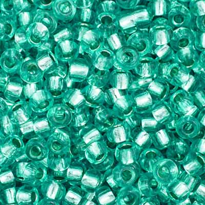Czech - 11/0 Seed bead - Silver Lined Green Dyed (250g)
