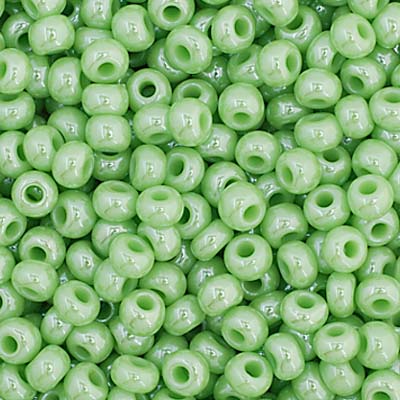 Czech Seed Beads - 11/0 - Opaque Green Luster (23g)