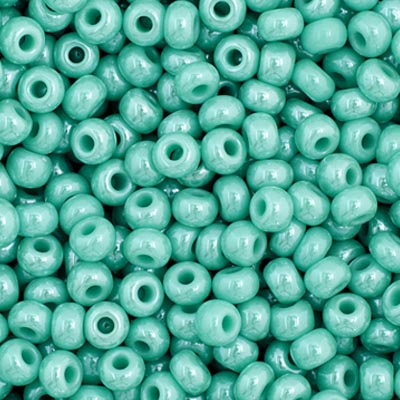 Czech Seed Beads - 11/0 - Opaque Turquoise Luster (23g)