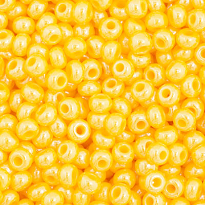 Czech Seed Beads - 11/0 - Opaque Golden Yellow Luster (23g)