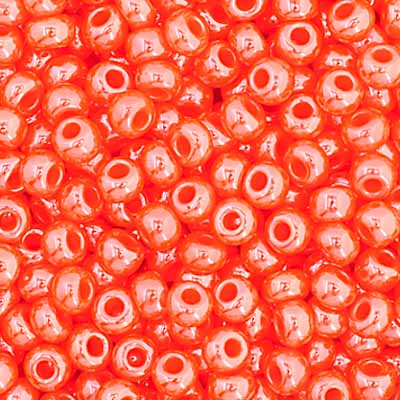 Czech Seed Beads - 11/0 - Opaque Dark Orange Luster (23g)