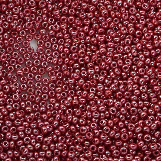 Czech Seed Beads - 11/0 - Opaque Red Luster (23g)