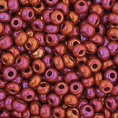 Czech Seed Beads - 11/0 - Opaque Ruby AB (23g)