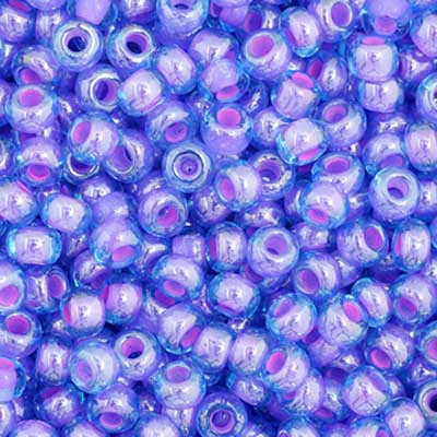 Czech - 11/0 Seed bead - Color Lined Aqua Amethyst (250g)