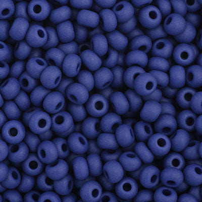 Czech Seed Beads - 11/0 - Opaque Navy Blue Matte (23g)