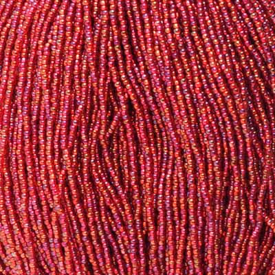 Czech - 11/0 Seed bead - Silver Lined Red Rainbow (500g Strung)