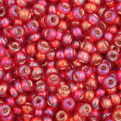 Czech - 11/0 Seed bead - Silver Lined Red Rainbow (250g)