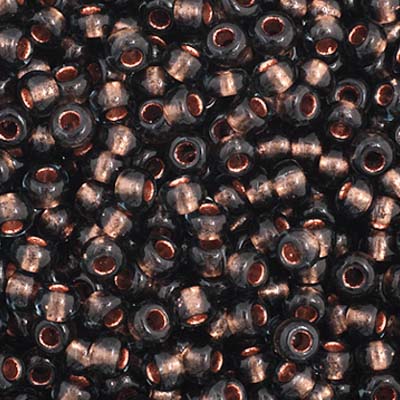 Czech Seed Beads - 11/0 - Transparent Grey Copperlined (23g)