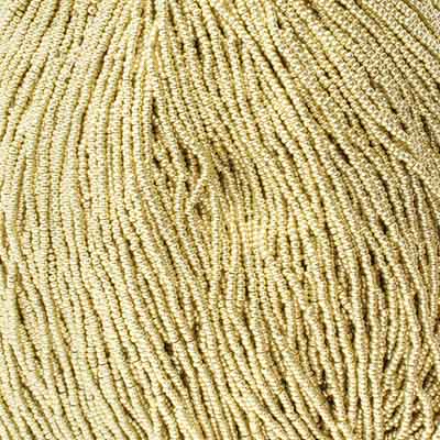 Czech Seed Beads - 11/0 Seed bead - Metallic Light Gold Solgel (500g Strung)