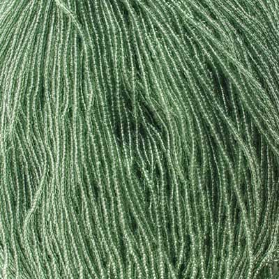 Czech - 11/0 Seed bead - Transparent Dyed Light Green Solgel (500g Strung)