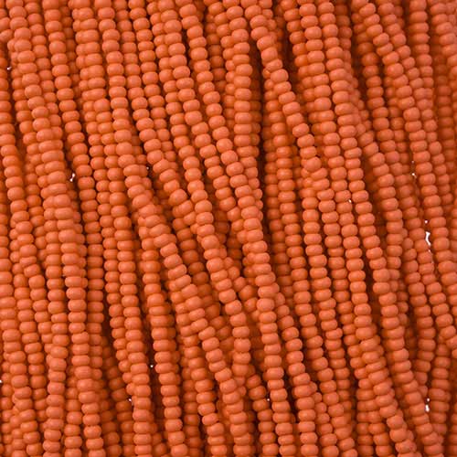 Czech Seed Beads - 11/0 - Permalux Orange Matte (250g Strung)