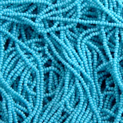 Czech - 12/0 Seed Bead - Opaque Blue Turquoise (500g Strung)